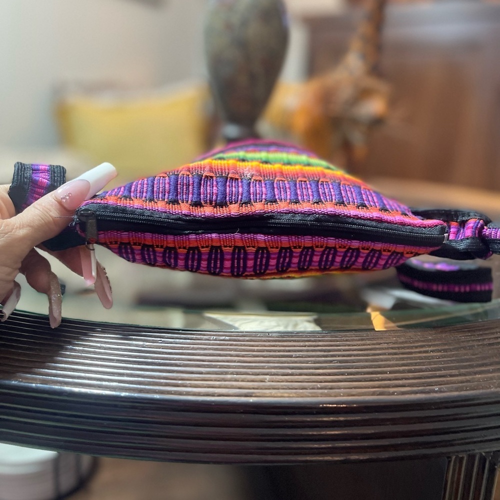 Guatemalan Ethnic Boho Hippie Embroidered Crossbody Bag Purse with Fringe NWT​​​ - Picture 3 of 6